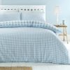 lansfield seersucker gingham check double duvet se