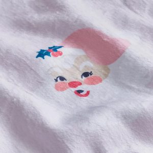 vintage christmas santa pink throw 130x170cm