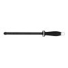 rf black ceramic sharpening rod with end cap 25cm