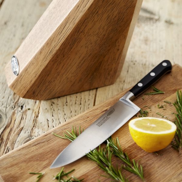 stellar sabatier is wooden knife block set 5 piece