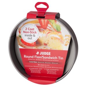 judge round flan tin with loose base