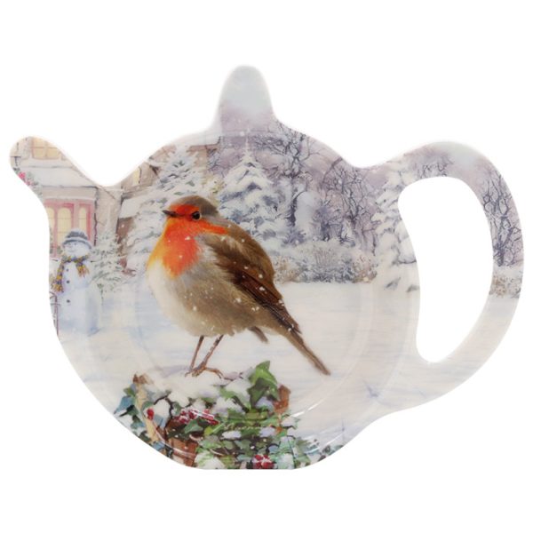 christmas robins tea bag tidy