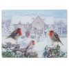 christmas robins cutting board