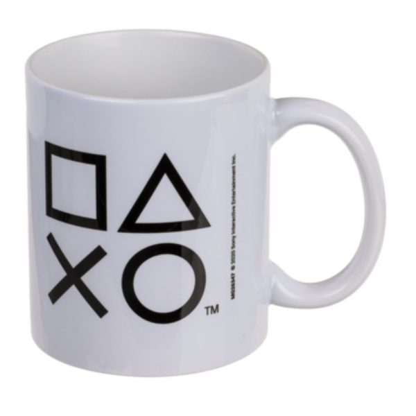 playstation mug white