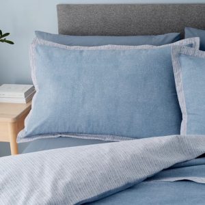 lansfield oslo textured trim double duvet set