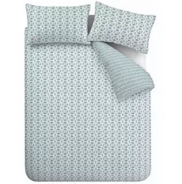 lansfield sardinia tile double duvet set