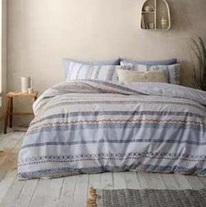 pineapple and elephant vida stripe king duvet set