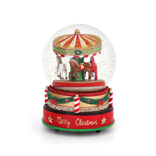 tipperary crystal christmas carousel snowglobe