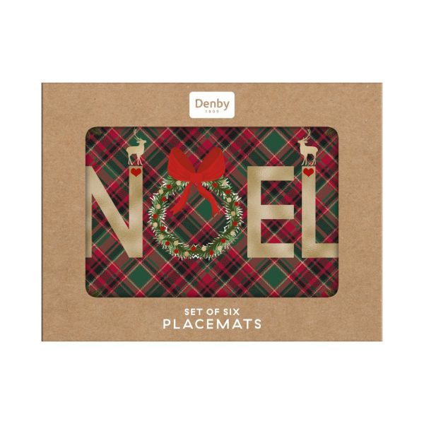 denby tartan noel placemats and coasters set of 6