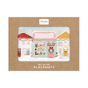 denby christmas village placemats and coasters