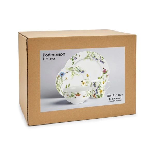 portmeirion porecelain bumble bee tableware set