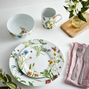 portmeirion porecelain bumble bee tableware set