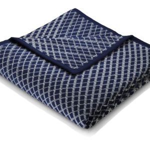 biederlack threads blue throw 150x200cm