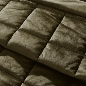 kingsley matt velvet olive bedspread