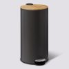 round black metal 30l pedal bin