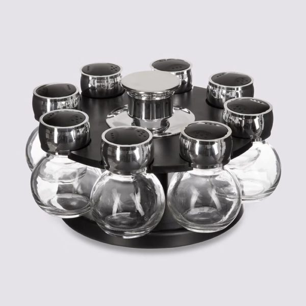 8 glass revolving spice rack