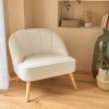 naova white boucle chair