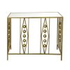 odessa mirrored console table gold 90x75x27cm